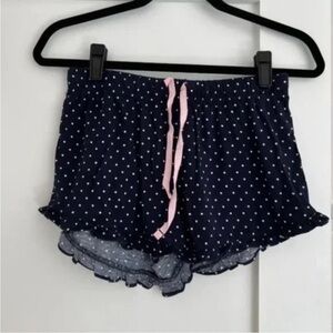 Polka Dot Ruffle Jane and Bleecker Navy Pajama / PJ Lounge Shorts [Small]